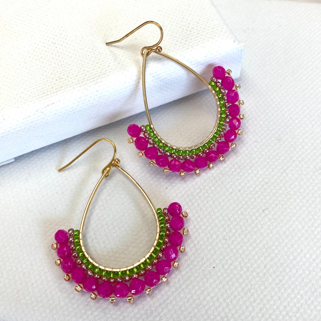 Half Frida in Hot Pink and Green (Gold)