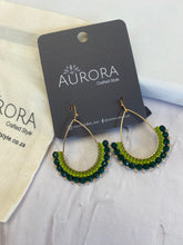 Load image into Gallery viewer, Aurora Crafted Style-Half Frida in Emerald &amp; Lime (Gold)-Earrings-Aurora Crafted Jewellery-
