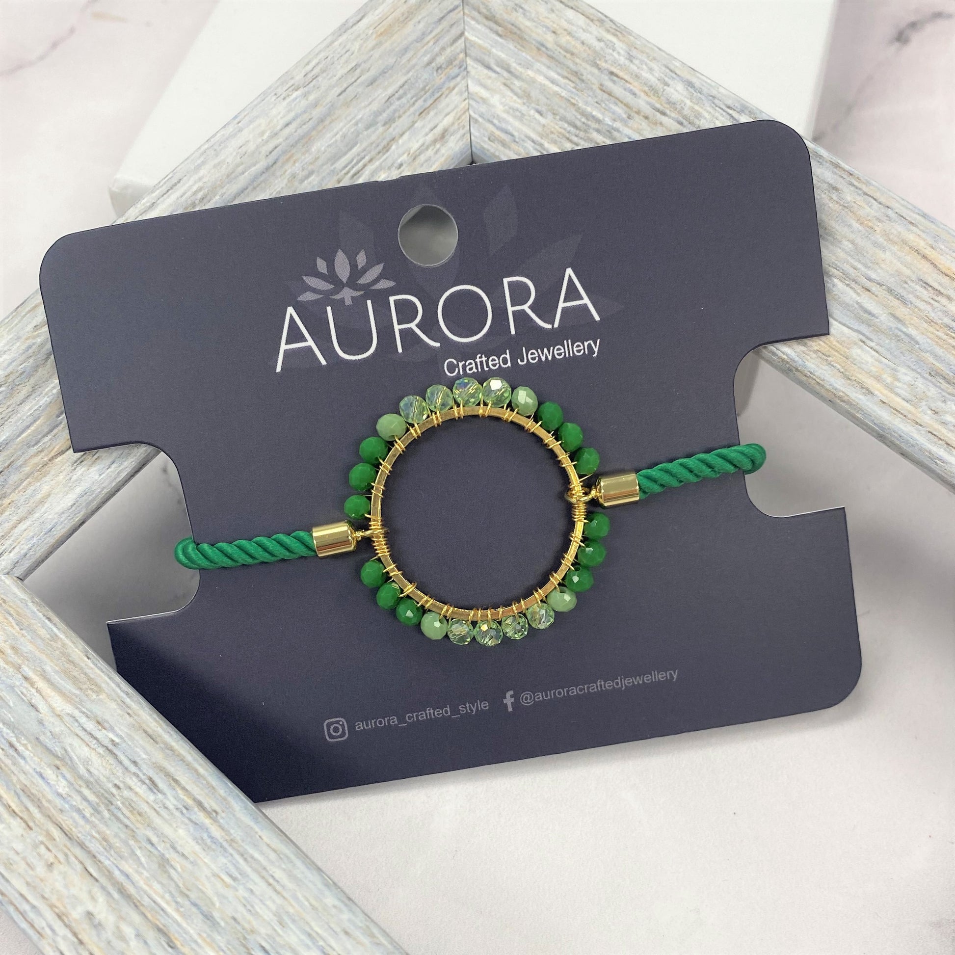 Aurora Crafted Style-Gorgeous Green Aurora Wristlet-BRACELETS-Aurora Crafted Jewellery-