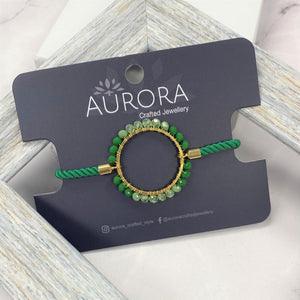 Gorgeous Green Aurora Wristlet