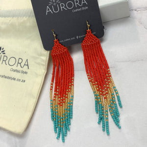 Aurora Crafted Style-Bird of Paradise Tassels-Earrings-Aurora Crafted Jewellery-