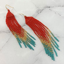 Load image into Gallery viewer, Aurora Crafted Style-Bird of Paradise Tassels-Earrings-Aurora Crafted Jewellery-
