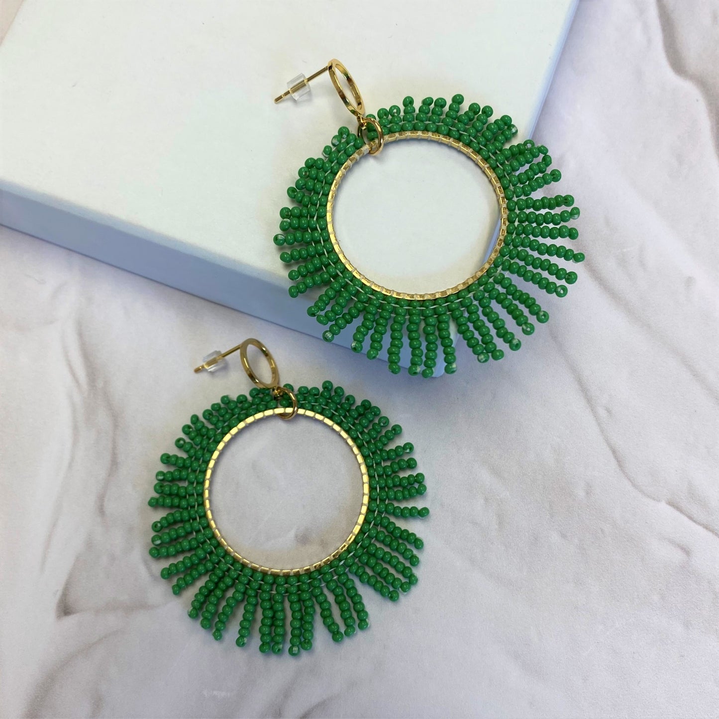Aurora Crafted Style-Apple Green Firework-Earrings-Aurora Crafted Jewellery-