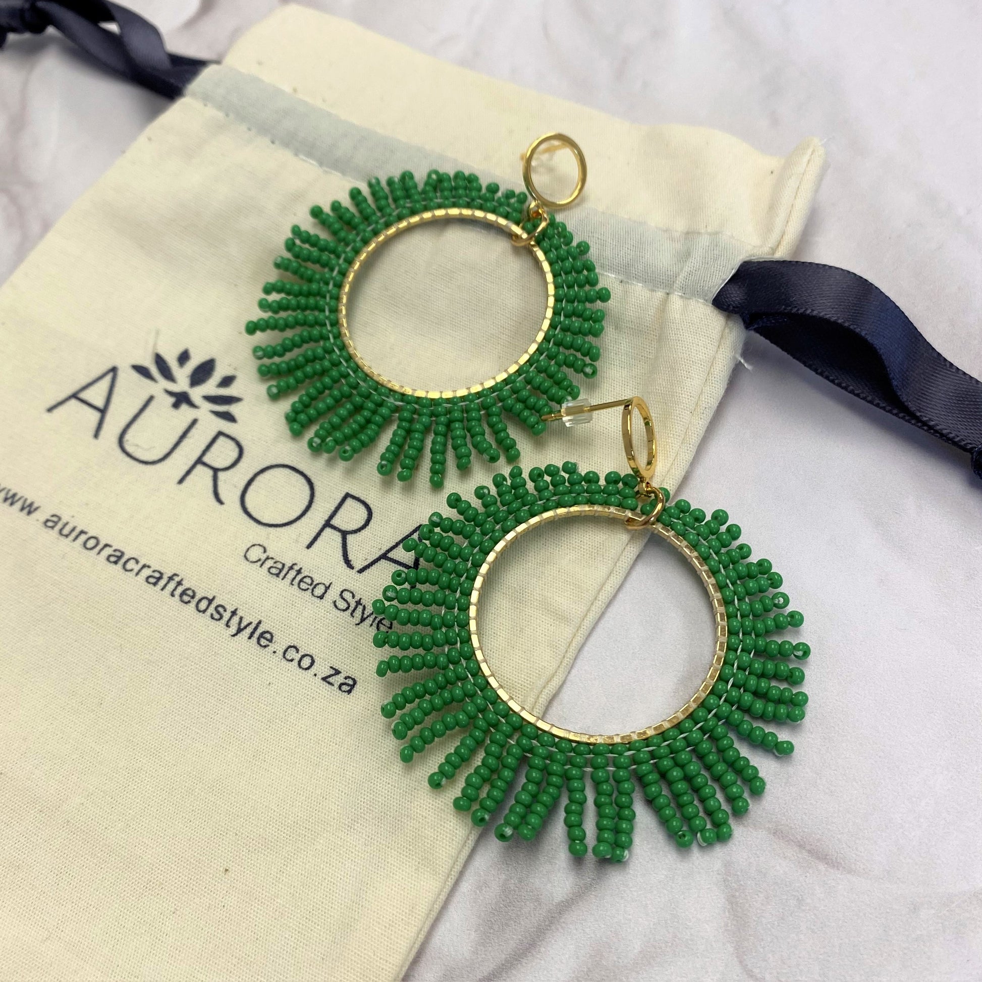 Aurora Crafted Style-Apple Green Firework-Earrings-Aurora Crafted Jewellery-