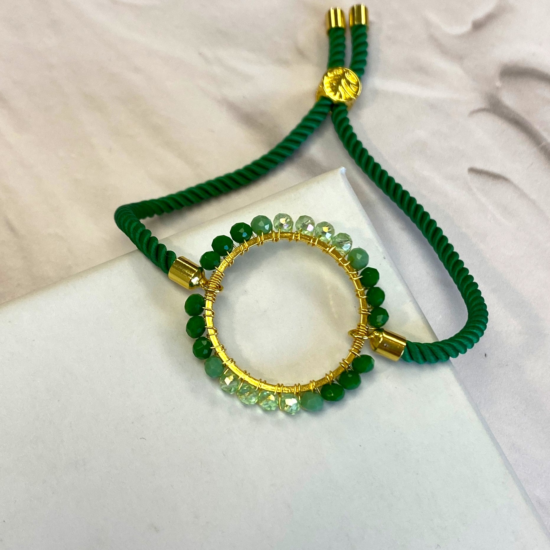 Aurora Crafted Style-Gorgeous Green Aurora Wristlet-BRACELETS-Aurora Crafted Jewellery-