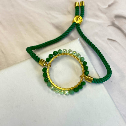 Aurora Crafted Style-Gorgeous Green Aurora Wristlet-BRACELETS-Aurora Crafted Jewellery-