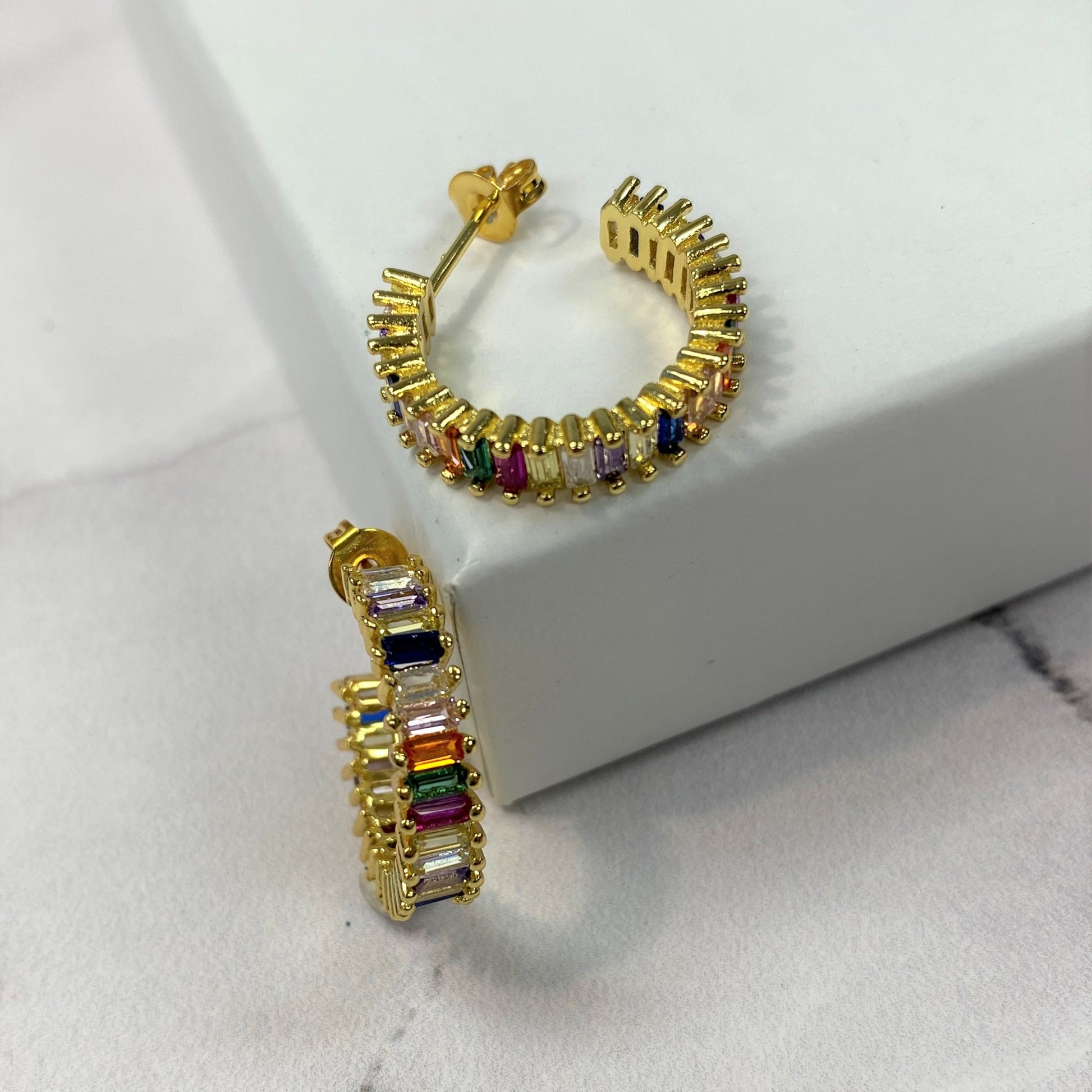 Aurora Crafted Style-Mini Rainbow Hoops-Earrings-Aurora Crafted Jewellery-