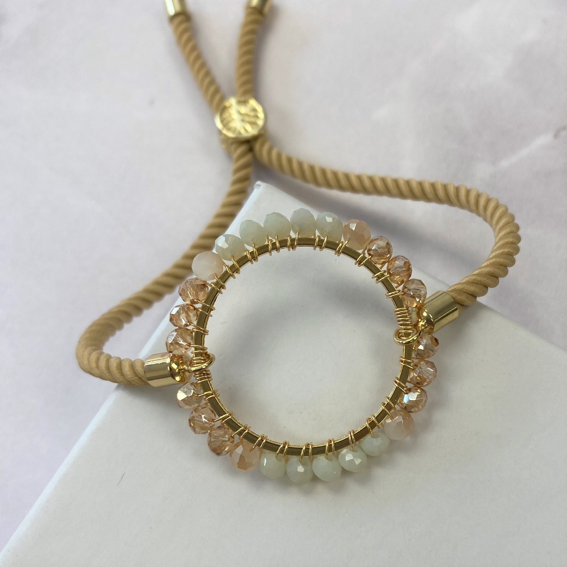 Aurora Crafted Style-Nude Ombre Wristlet-BRACELETS-Aurora Crafted Jewellery-