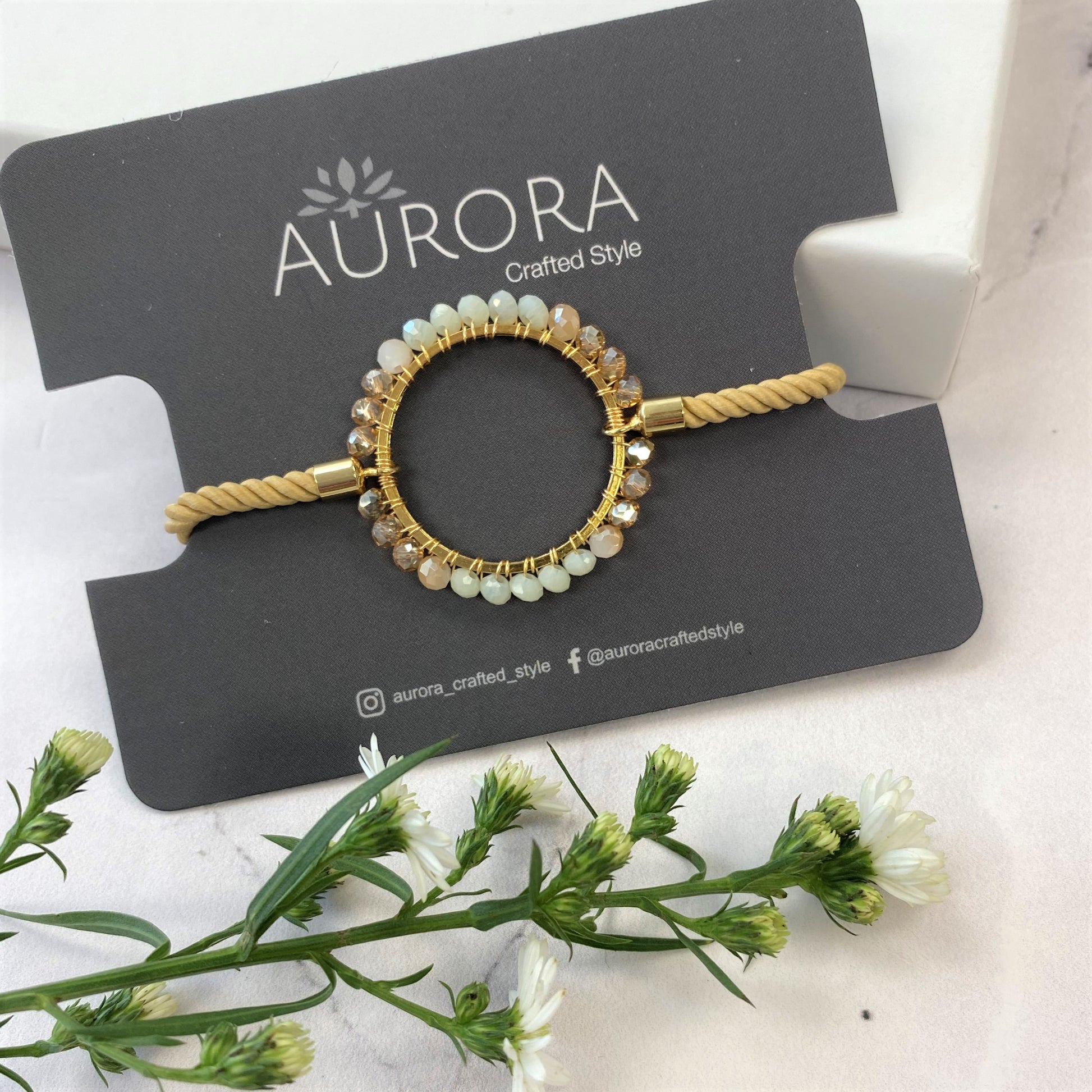 Aurora Crafted Style-Nude Ombre Wristlet-BRACELETS-Aurora Crafted Jewellery-