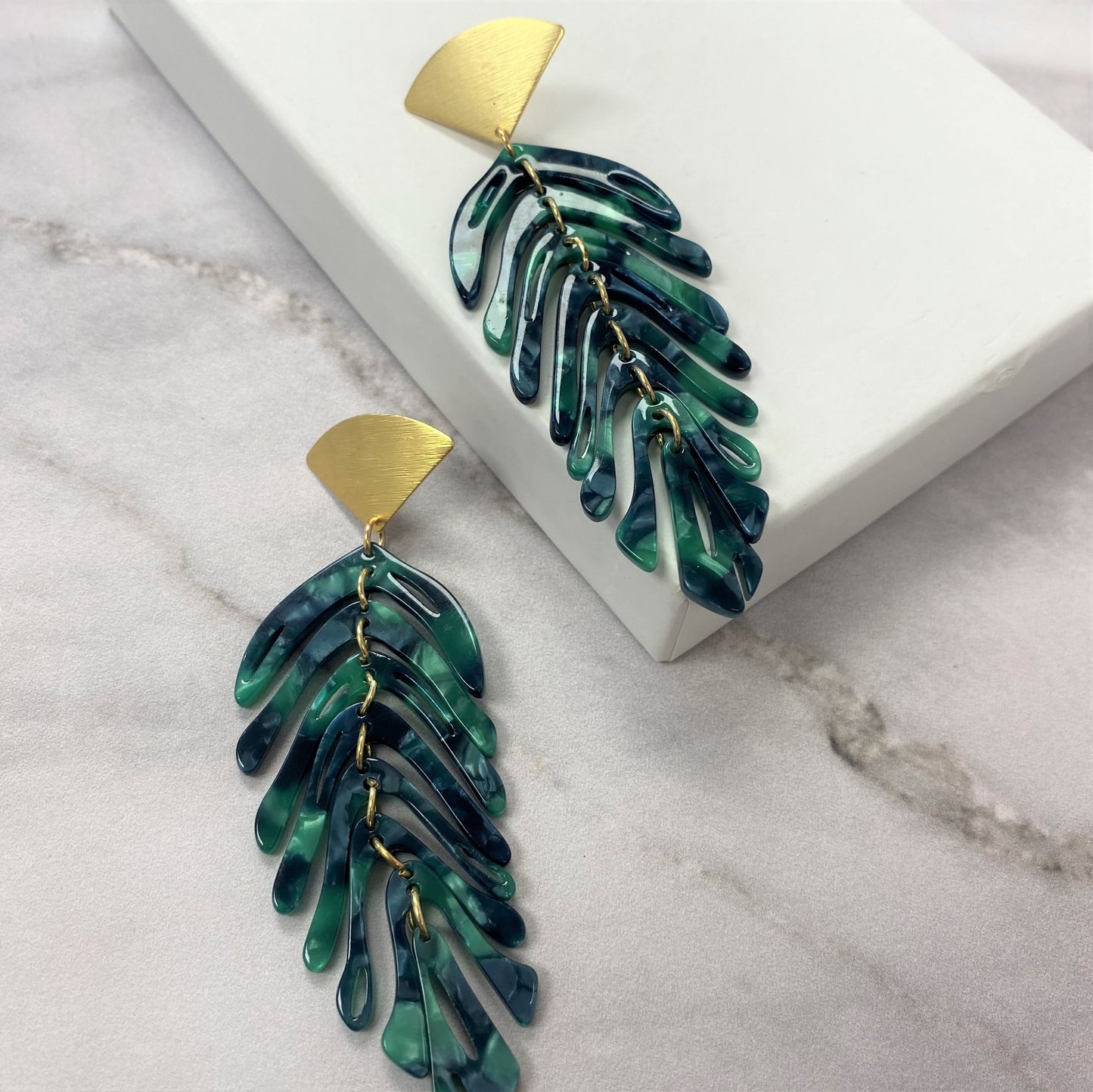 Aurora Crafted Style-Delicious Deep Forest Fronds-Earrings-Aurora Crafted Jewellery-