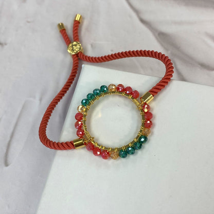 Aurora Crafted Style-Coral Aurora Wristlet-BRACELETS-Aurora Crafted Jewellery-