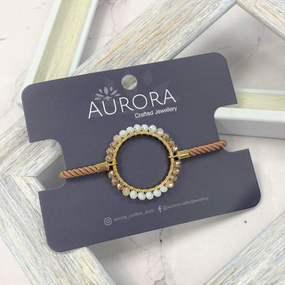 Aurora Crafted Style-Nearly Nude Ombre Wristlet-BRACELETS-Aurora Crafted Jewellery-