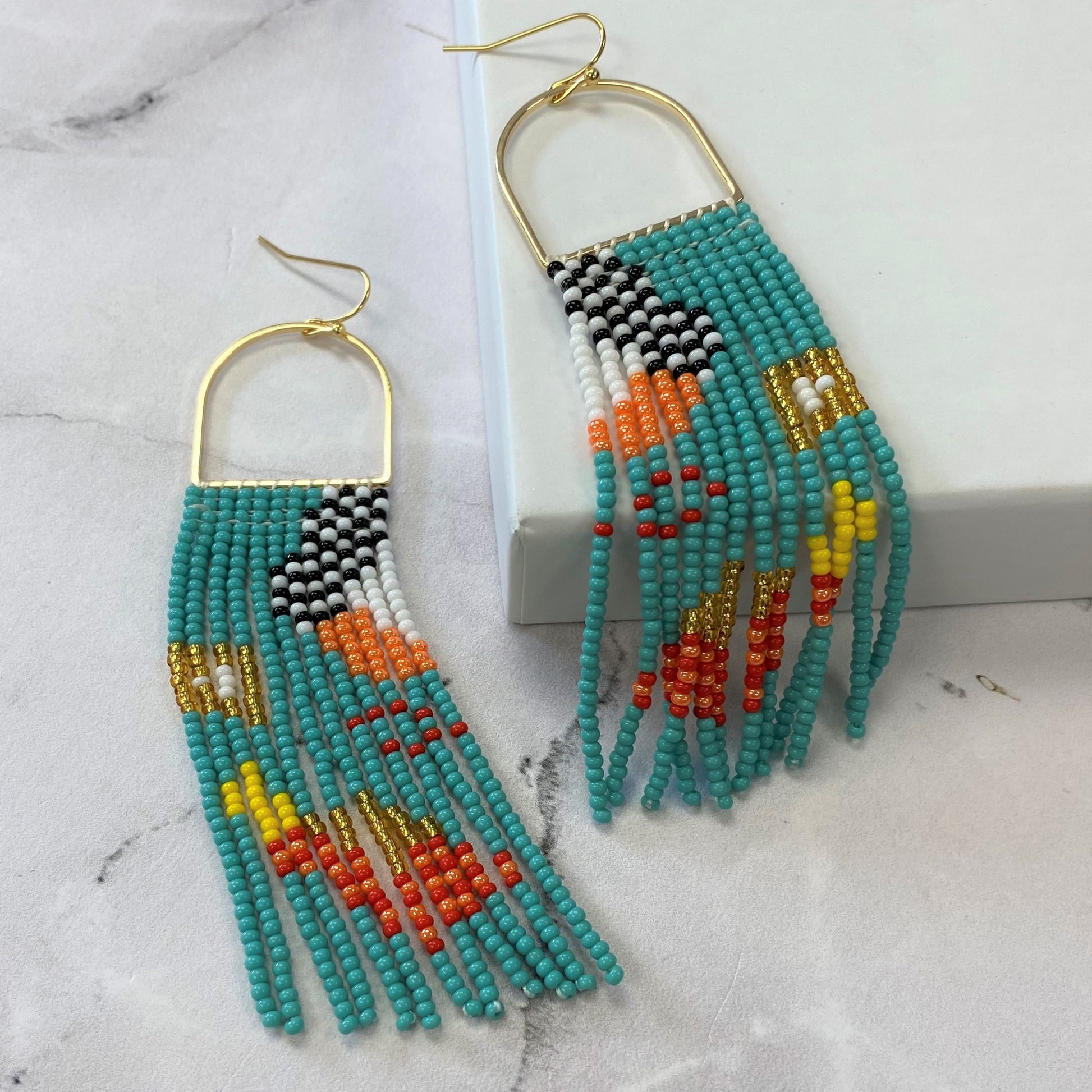 Aurora Crafted Style-Colours of Summer Horseshoe-Earrings-Aurora Crafted Jewellery-