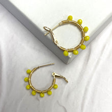 Load image into Gallery viewer, Retro Hoop in Sunshine Yellow (Gold)
