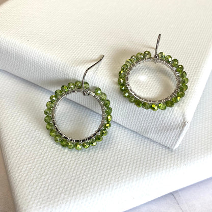 Aurora Crafted Style-Aurora Huggies in Acid Green (Silver)-Earrings-Aurora Crafted Jewellery-