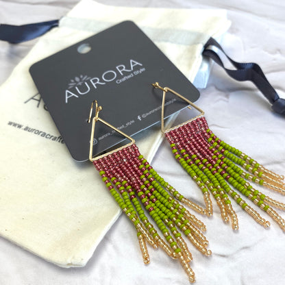 Aurora Crafted Style-Fig Shake Ombre Triangle (Gold)-Earrings-Aurora Crafted Jewellery-