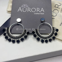 Load image into Gallery viewer, Aurora Crafted Style-Small Frida in Black (Silver)-Earrings-Aurora Crafted Jewellery-
