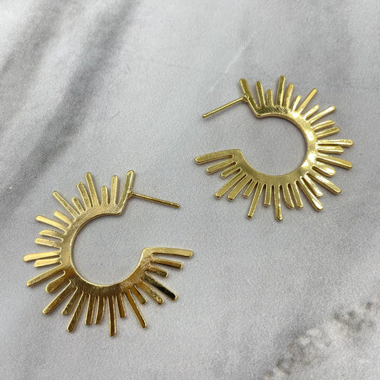 Aurora Crafted Style-Big Sunray (Gold)-Aurora Crafted Jewellery-