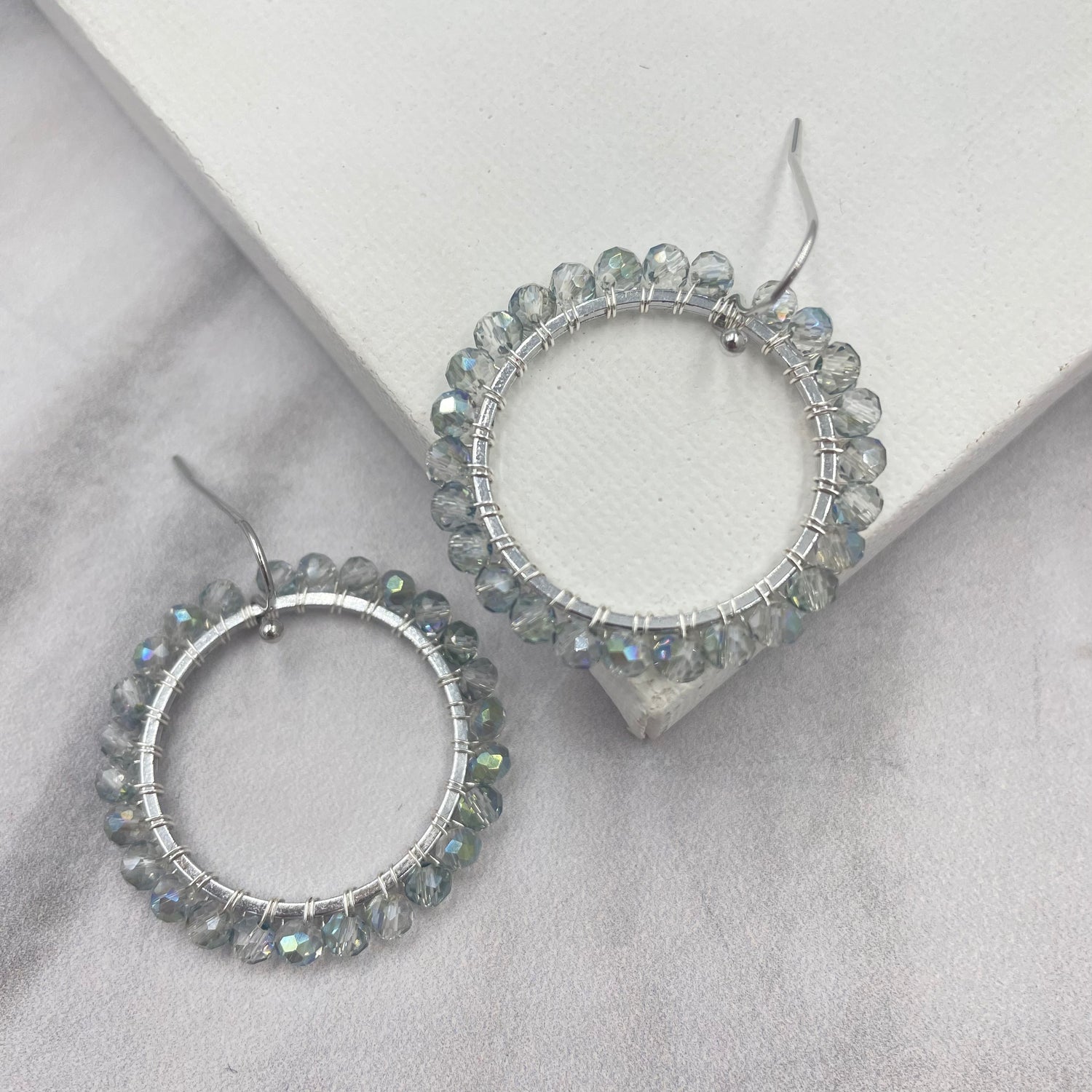 Aurora Crafted Style-Brilliant Basics in Cinderella's Slipper (Silver)-Earrings-Aurora Crafted Jewellery-