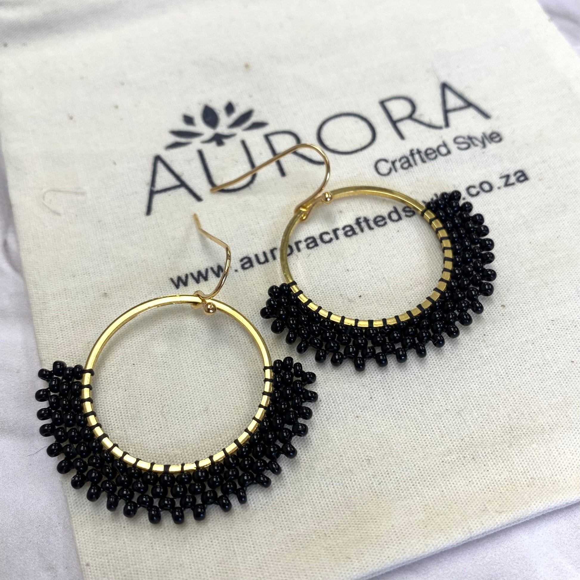Aurora Crafted Style-Go-to Gal in Black (Gold)-Earrings-Aurora Crafted Jewellery-