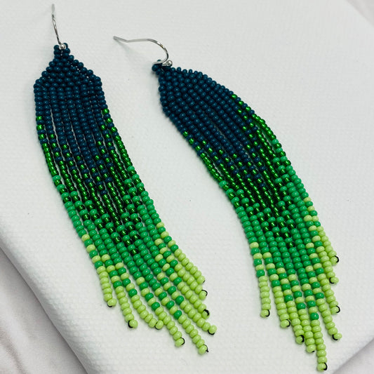 Aurora Crafted Style-Green with Envy Tassels-Earrings-Aurora Crafted Jewellery-